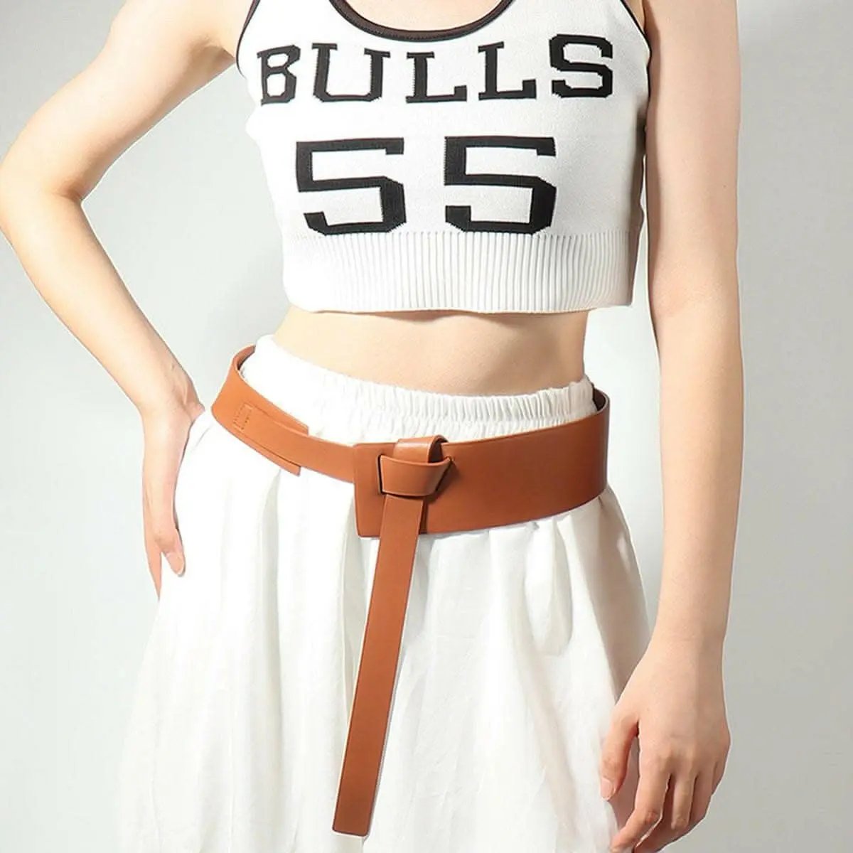 Trendy adjustable knot pu belt - Love Salve